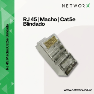 Conector RJ45 Macho Cat5e Blindado da Networx