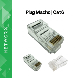 Conector RJ45 Macho Cat6 U/UTP Cristal com Guia – Networx