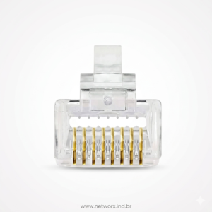 Conector RJ45 Macho Cat5e/Cat6 EZ-Crimp (Passagem) – Networx