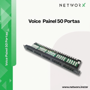 Voice Panel 19" 50 Portas RJ45 Cat3 1U – Networx