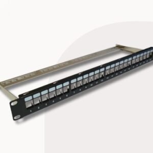 Patch Panel Descarregado Blindado Reto 24 Portas 1U 19" – Networx